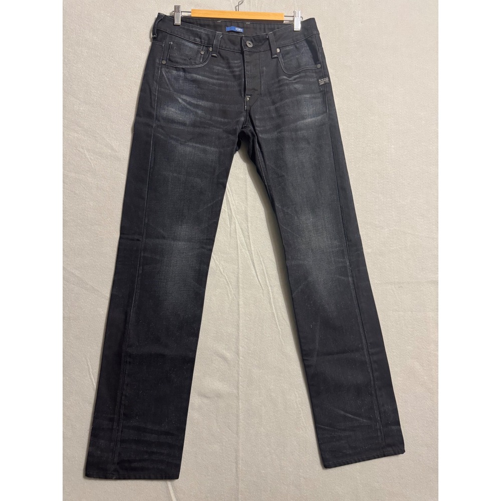 G-Star Raw Attacc Low Straight Black Jeans 32x34 50825 6219 071 Mens